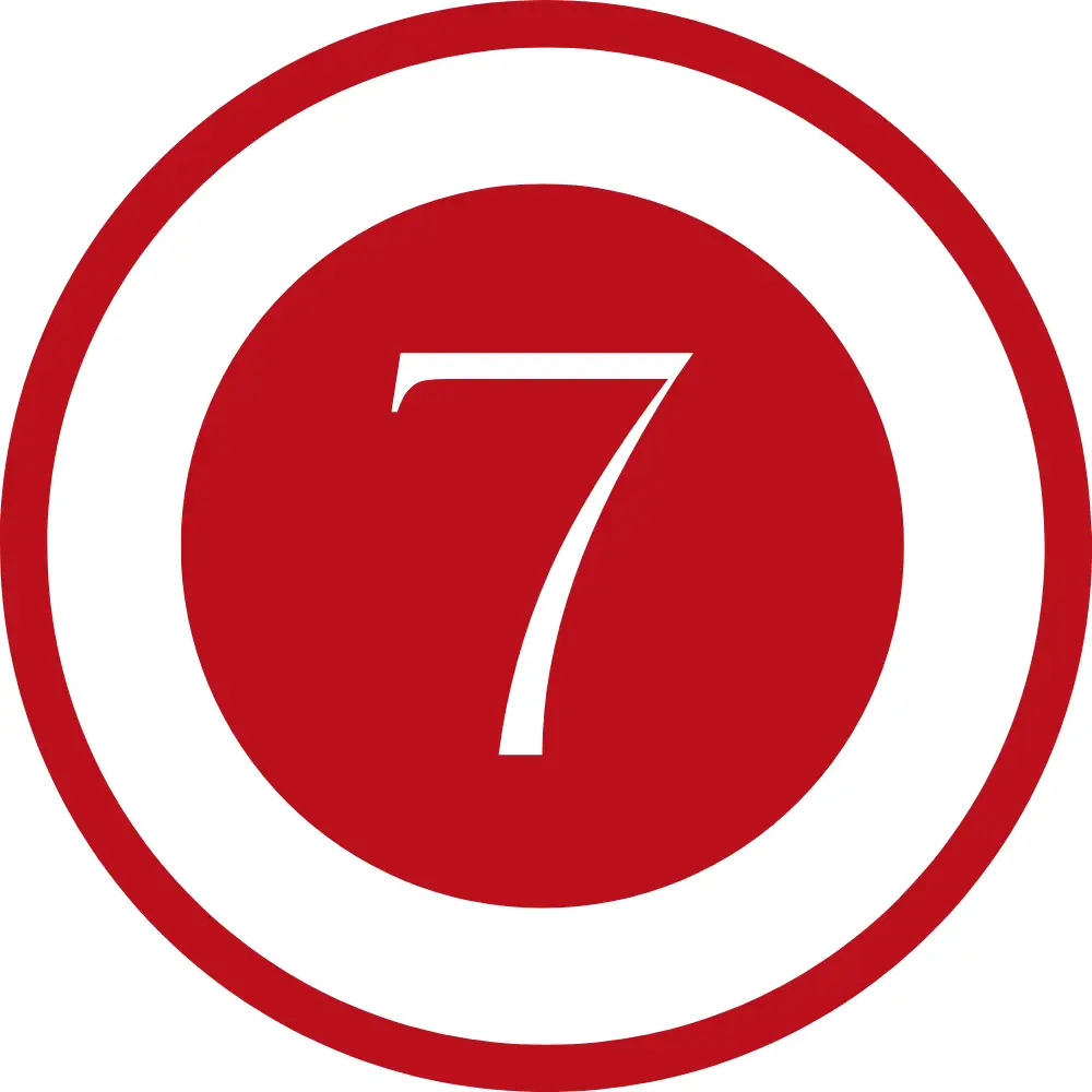 Step 7 icon representing ongoing support and improvement