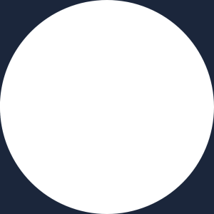 White ring graphic on a dark blue background