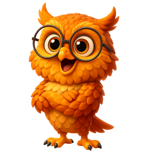 Orange owl symbolising empowered employees