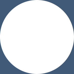 White ring graphic on a dark blue background